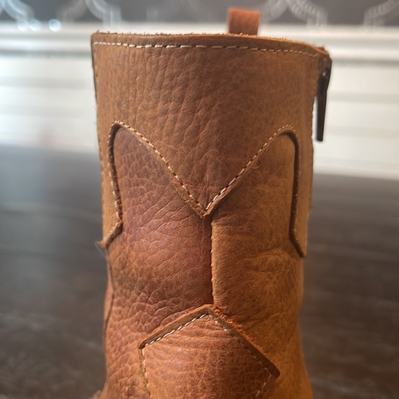 Bespoke Argentine Brown Leather Booties with Detailed Design, Zipper, Gores - Picture 8 of 15